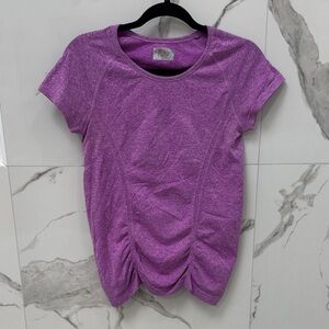 Athleta Heathered Purple Short Sleeve Tee